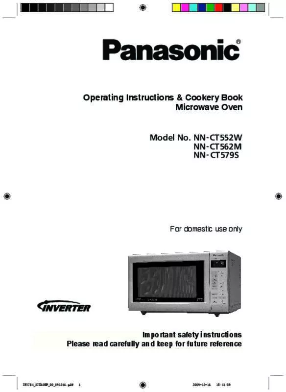 Mode d'emploi PANASONIC NN-CT562M