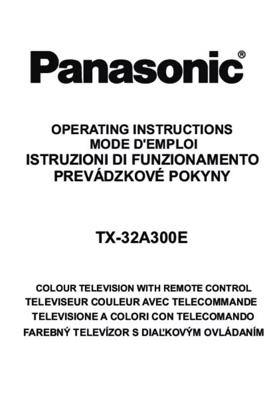 Mode d'emploi PANASONIC TX-32A300E