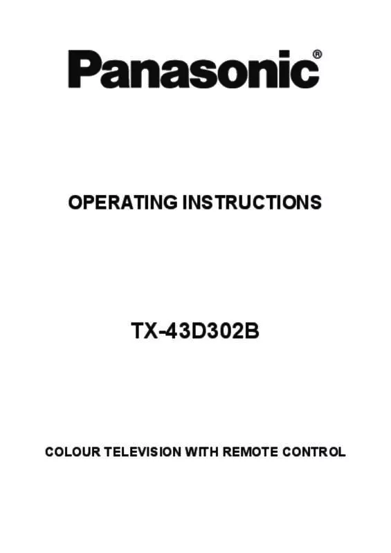 Mode d'emploi PANASONIC TX-43D302B
