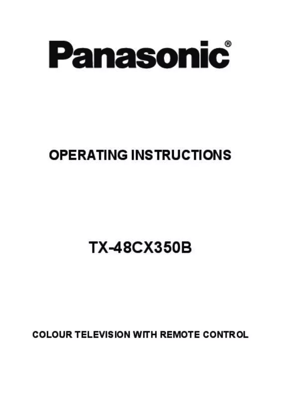 Mode d'emploi PANASONIC TX-48CX350B