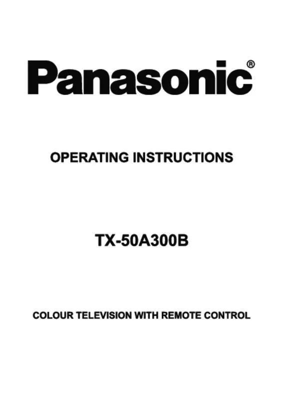 Mode d'emploi PANASONIC TX-50A300B