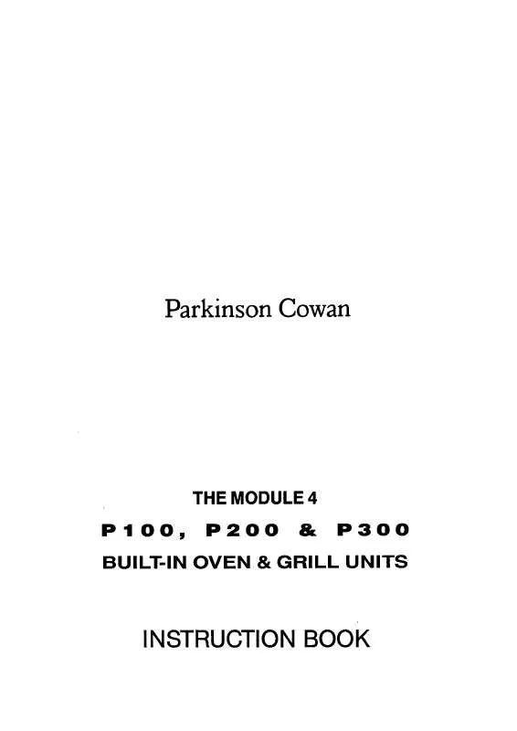 Mode d'emploi PARKINSON COWAN P100