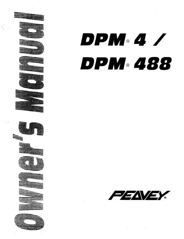 Mode d'emploi PEAVEY DPM 488