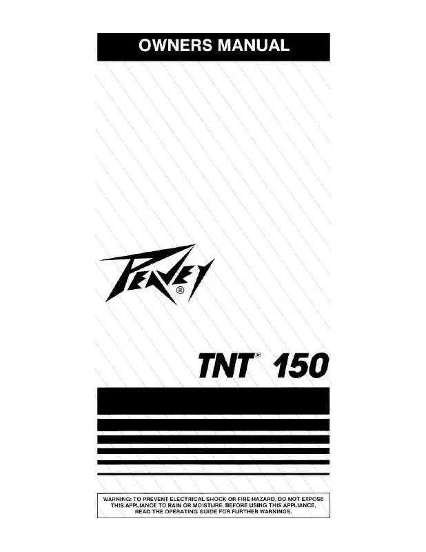 Mode d'emploi PEAVEY TNT 150