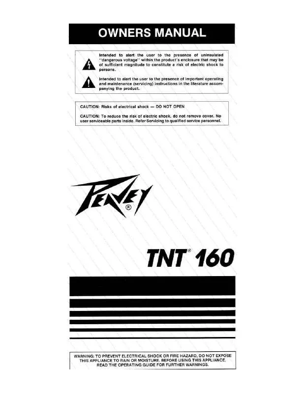 Mode d'emploi PEAVEY TNT 160