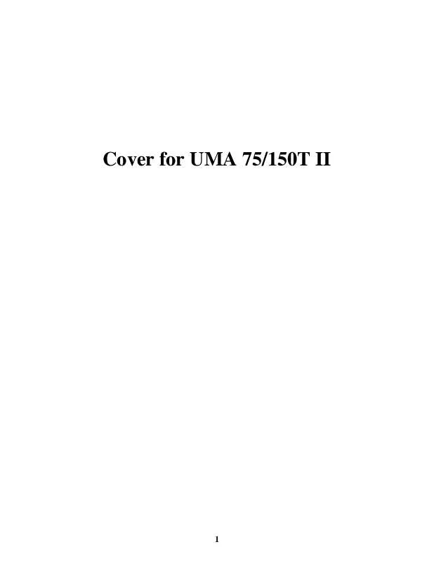 Mode d'emploi PEAVEY UMA 150T II