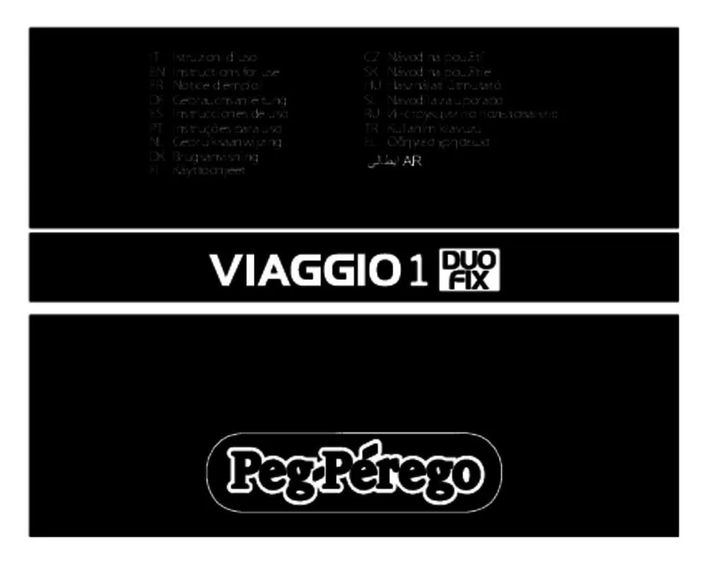 Mode d'emploi PEG PEREGO VIAGGIO1 DUO-FIX