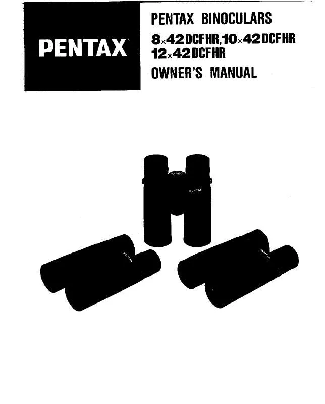 Mode d'emploi PENTAX DCF HR 8X42