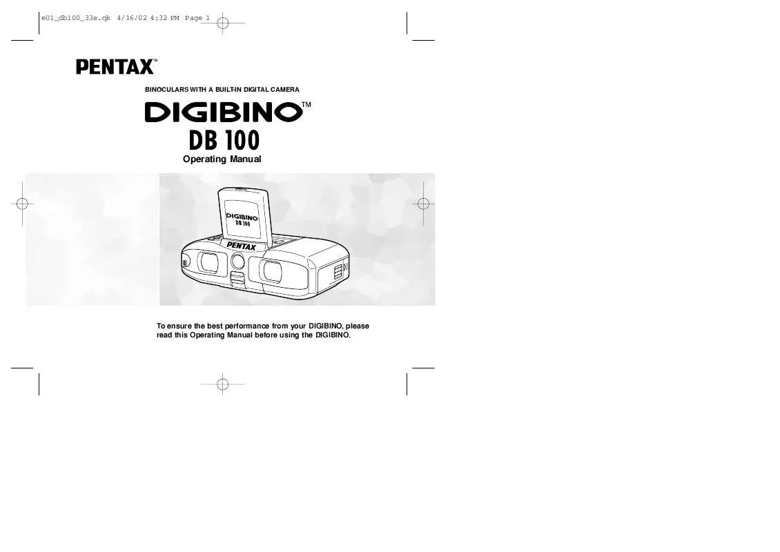 Mode d'emploi PENTAX DIGIBINO DB100