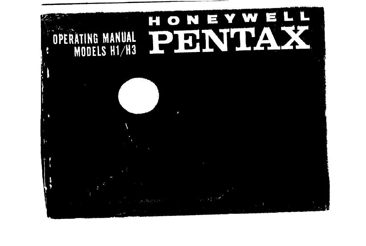Mode d'emploi PENTAX H1-H3 HONEYWELL PENTAX