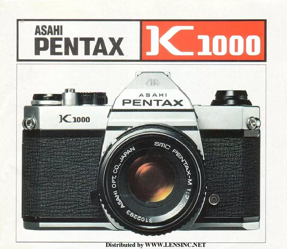 Mode d'emploi PENTAX K-1000