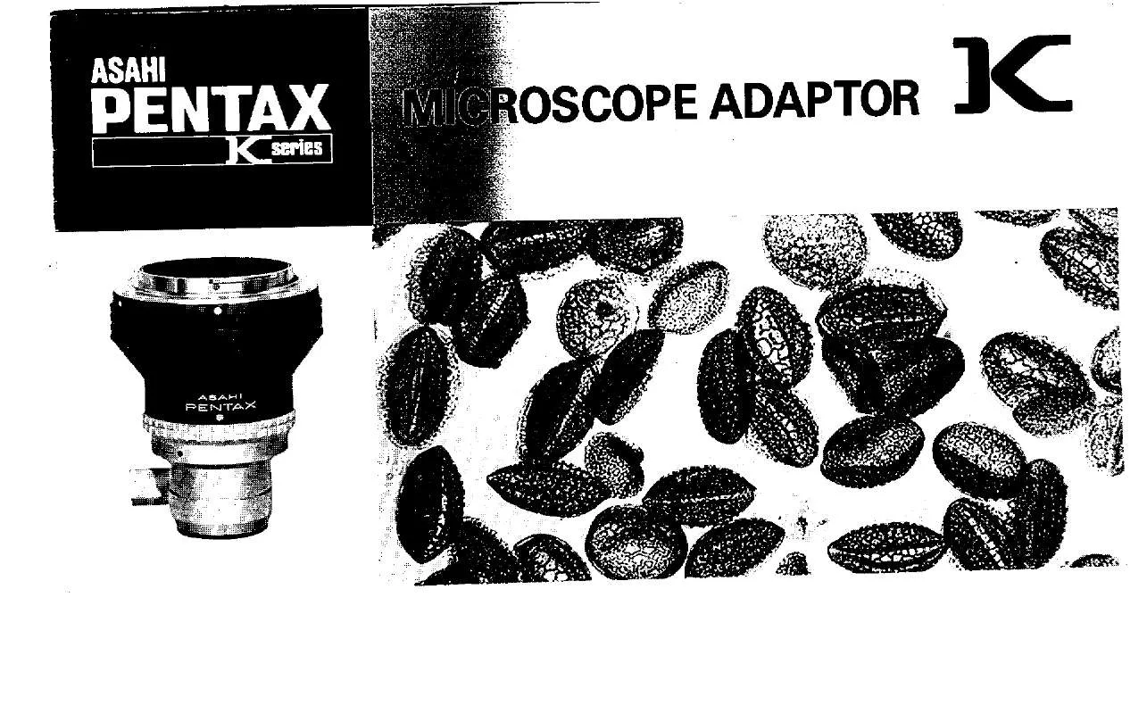 Mode d'emploi PENTAX MICROSCOPE ADAPTER K