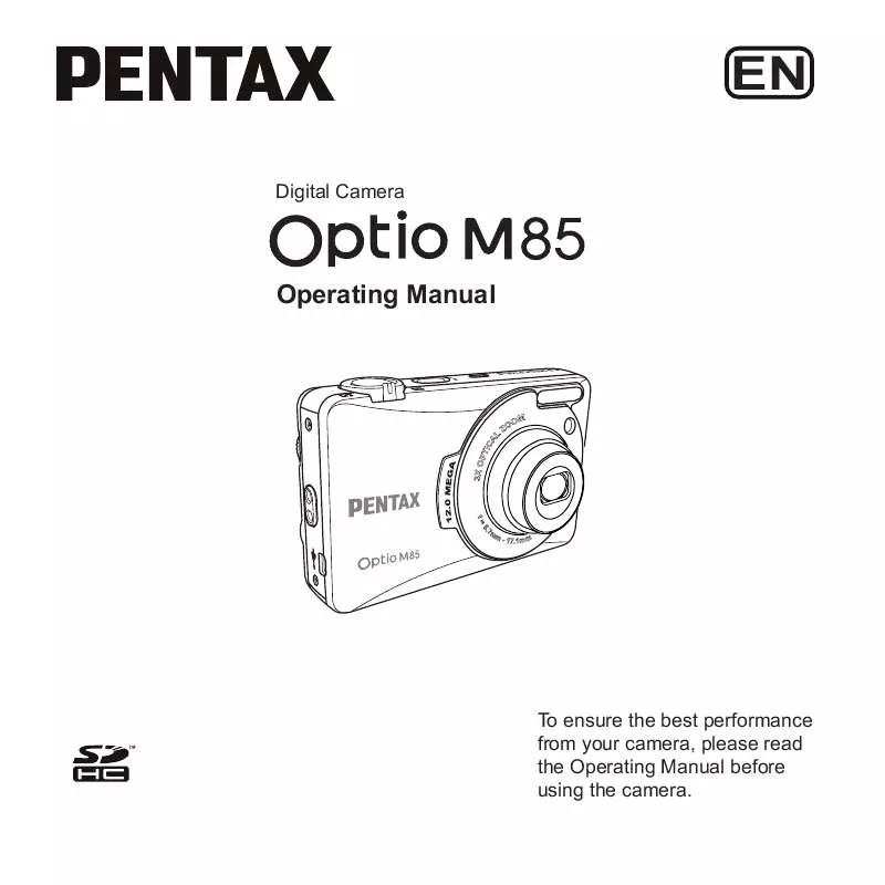 Mode d'emploi PENTAX OPTIO M85