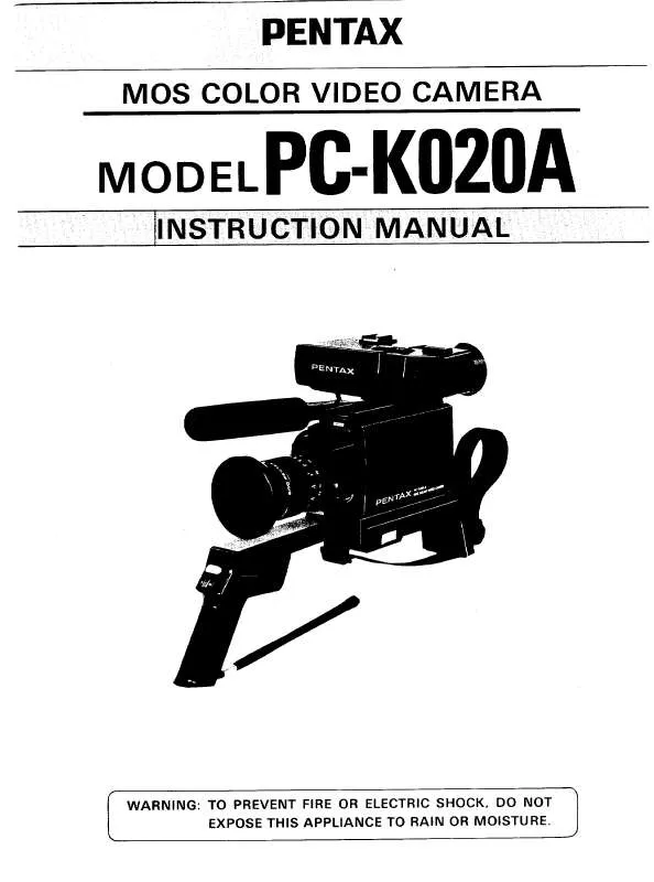 Mode d'emploi PENTAX PC-K020A