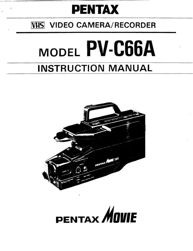 Mode d'emploi PENTAX PV-C66A