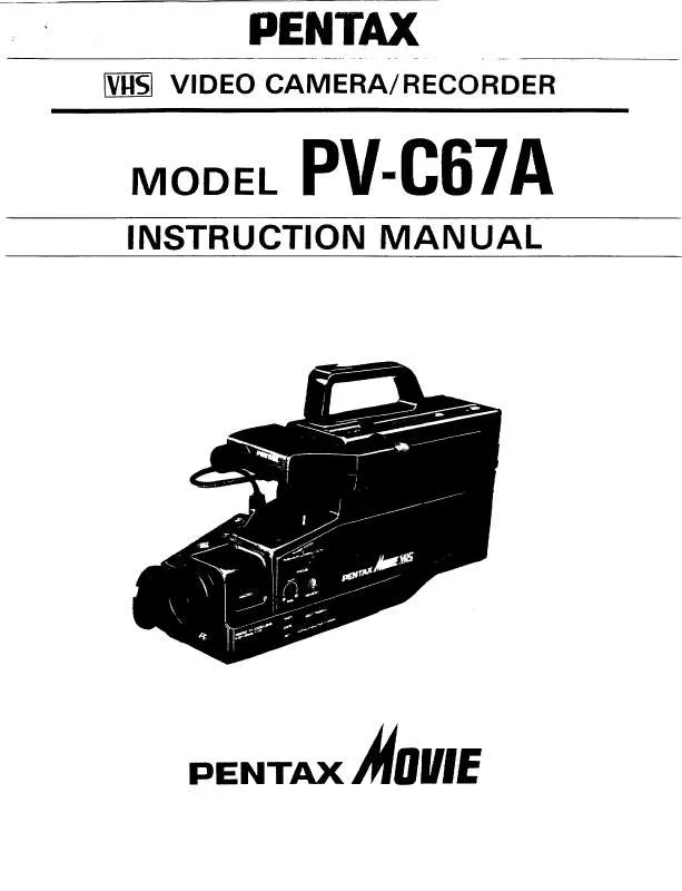 Mode d'emploi PENTAX PV-C67A