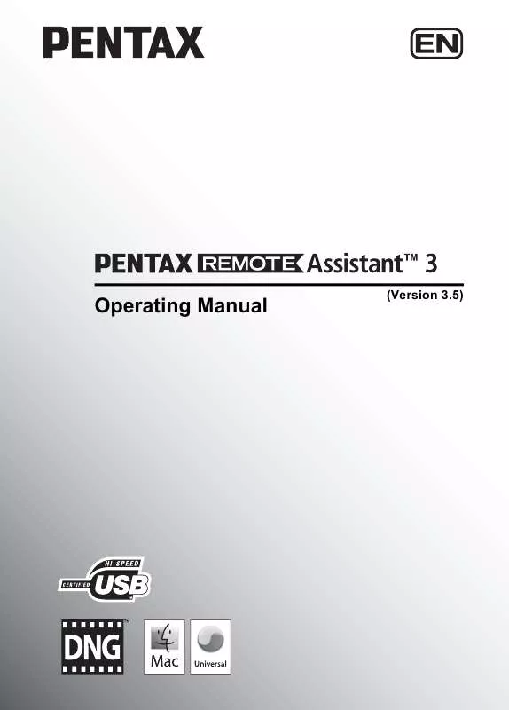 Mode d'emploi PENTAX REMOTE ASSISTANT 3.5
