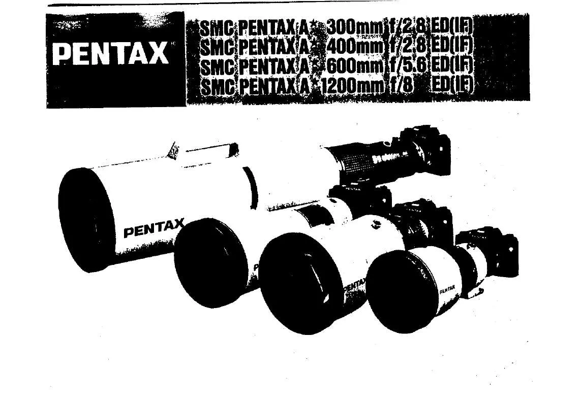 Mode d'emploi PENTAX SMC A 300MM F2.8 ED IF
