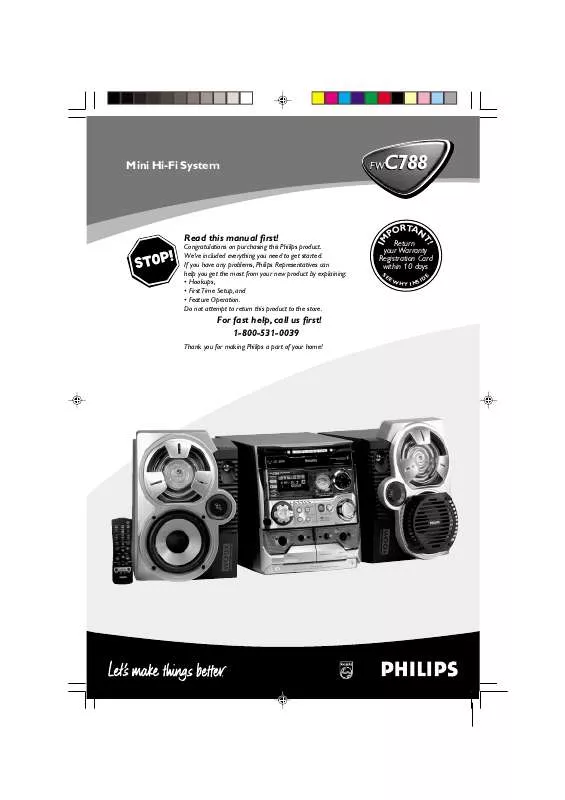 Mode d'emploi PHILIPS FWC788