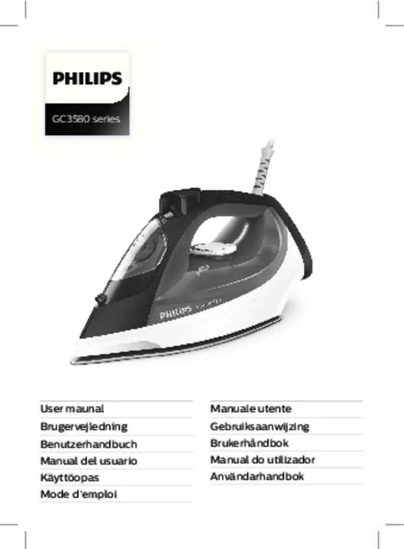 Mode d'emploi PHILIPS GC3580/30 STEAMGLIDE