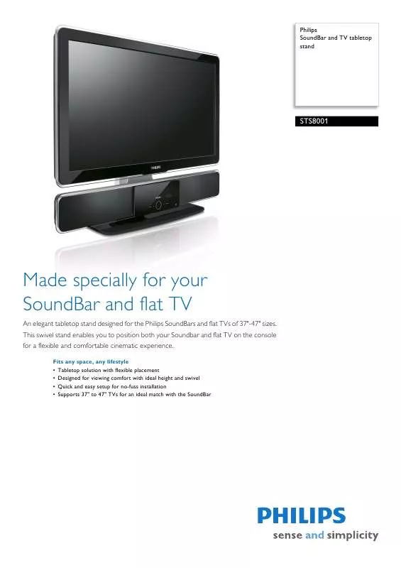 Mode d'emploi PHILIPS STS8001