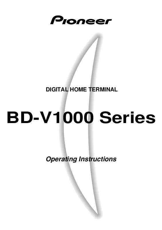 Mode d'emploi PIONEER BD-V1000