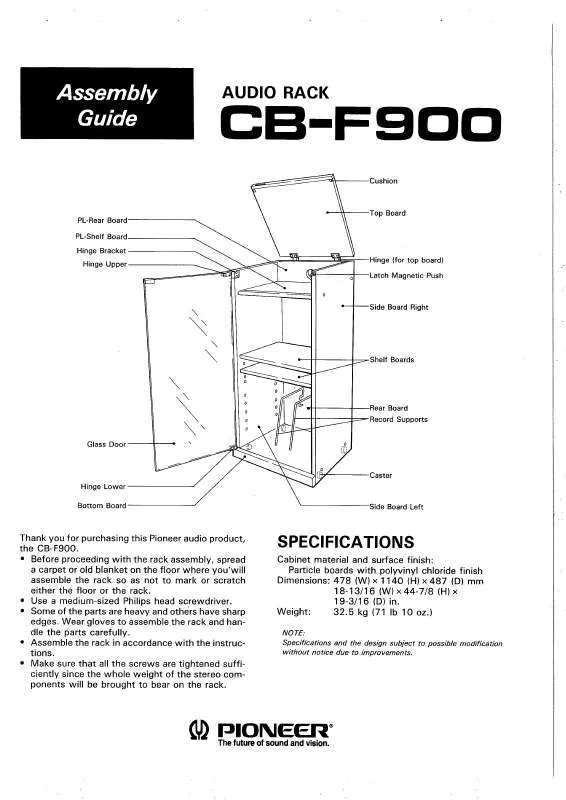 Mode d'emploi PIONEER CB-F900