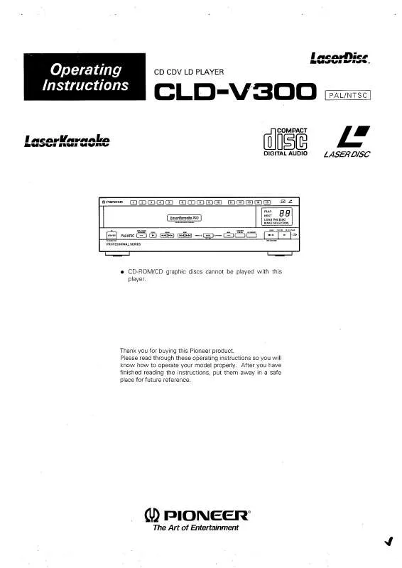 Mode d'emploi PIONEER CLD-V300