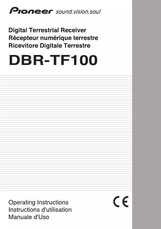 Mode d'emploi PIONEER DBR-TF100
