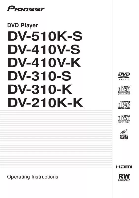 Mode d'emploi PIONEER DV-510K-K