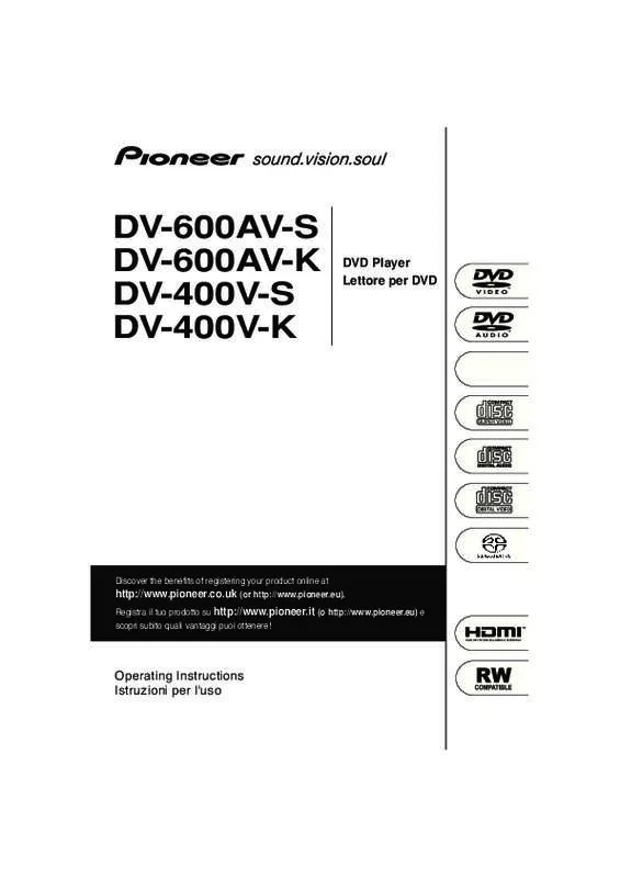 Mode d'emploi PIONEER DV-600 AV