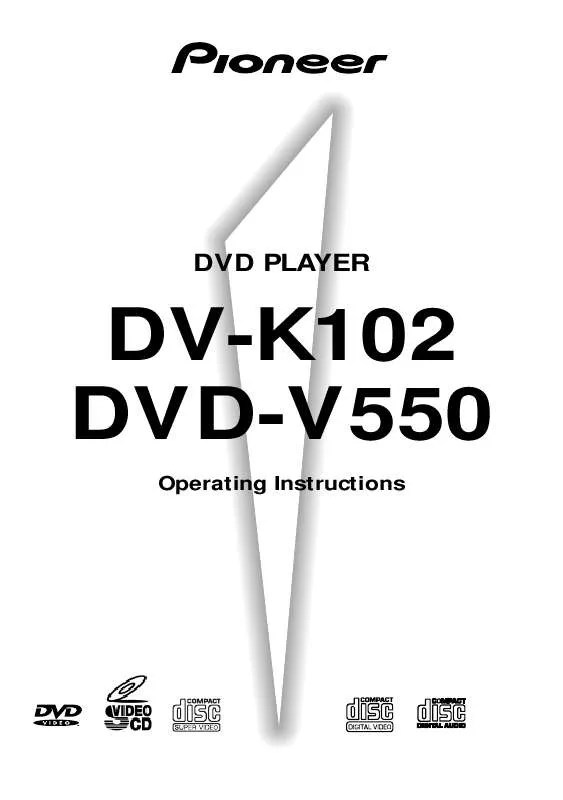 Mode d'emploi PIONEER DVD-V550