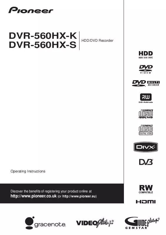 Mode d'emploi PIONEER DVR-560HX-K