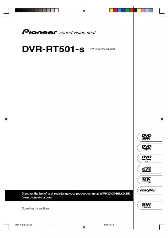 Mode d'emploi PIONEER DVR-RT501-S