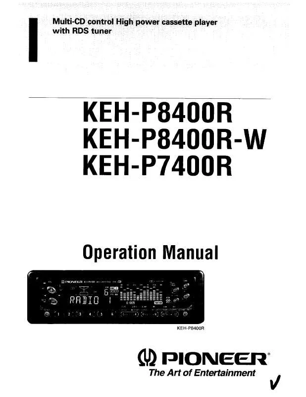 Mode d'emploi PIONEER KEH-8400R-W