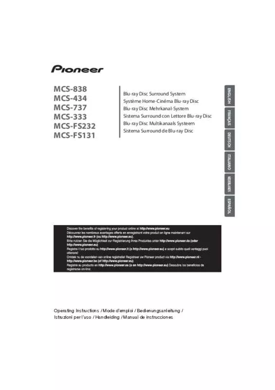 Mode d'emploi PIONEER MCS-333