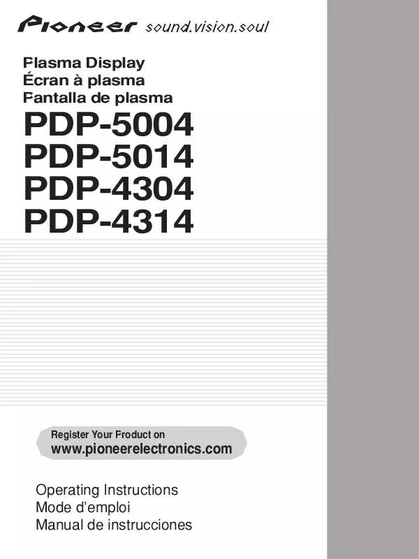 Mode d'emploi PIONEER PDP-4314