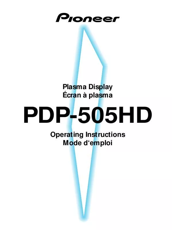 Mode d'emploi PIONEER PDP-505HD