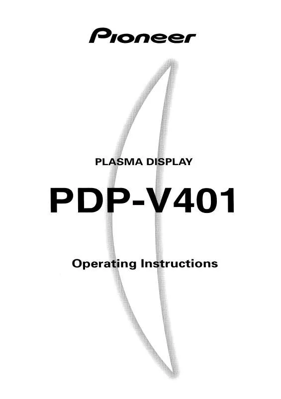 Mode d'emploi PIONEER PDP-V401