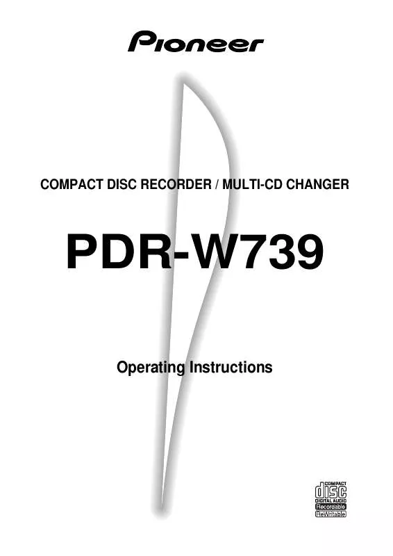 Mode d'emploi PIONEER PDR-W739