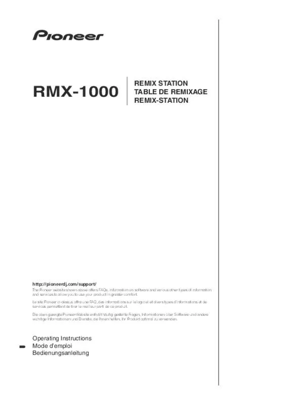 Mode d'emploi PIONEER RMX-1000