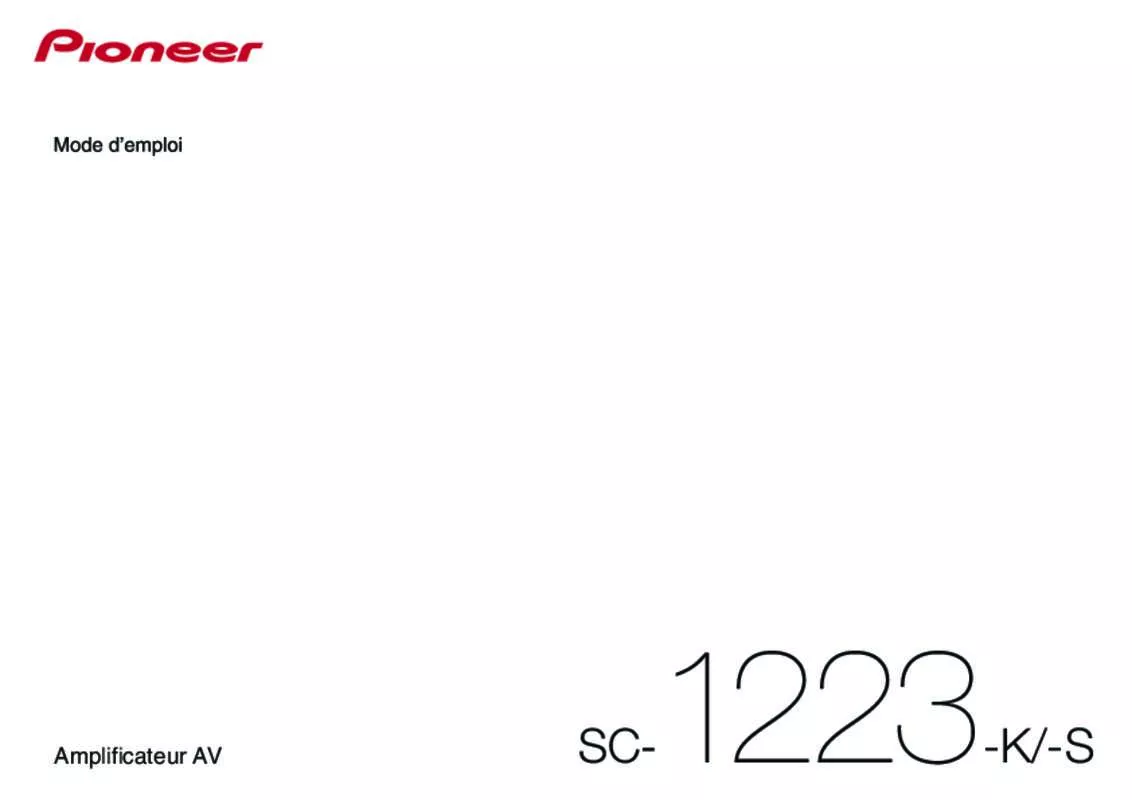 Mode d'emploi PIONEER SC-1223