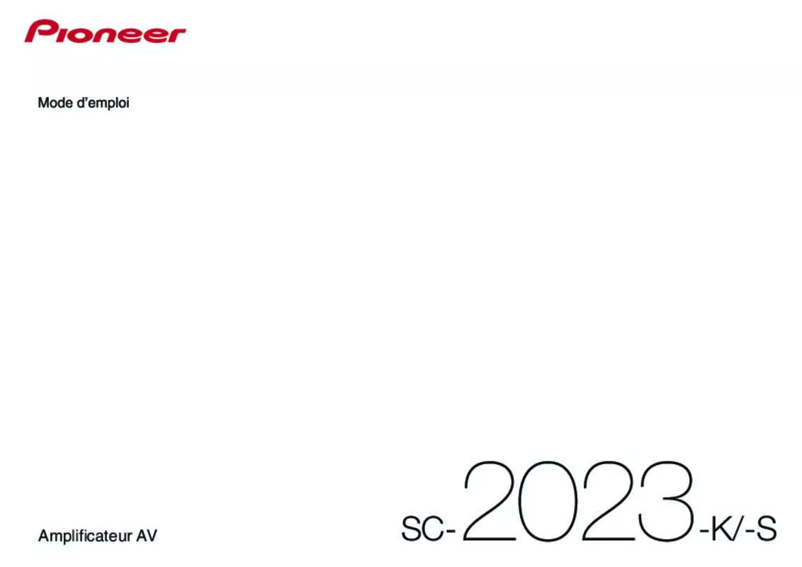 Mode d'emploi PIONEER SC-2023