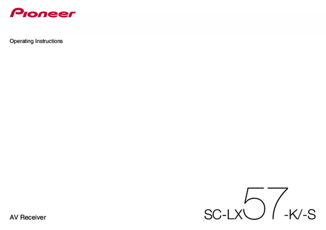 Mode d'emploi PIONEER SC-LX57-K