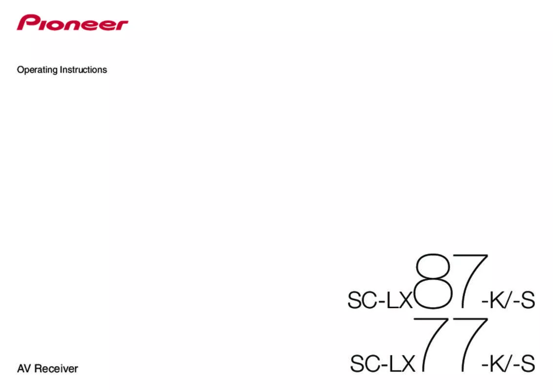 Mode d'emploi PIONEER SC-LX77-K