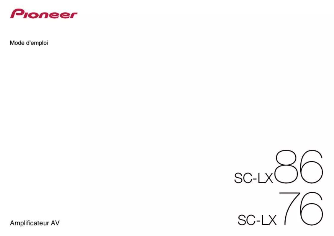 Mode d'emploi PIONEER SC-LX86