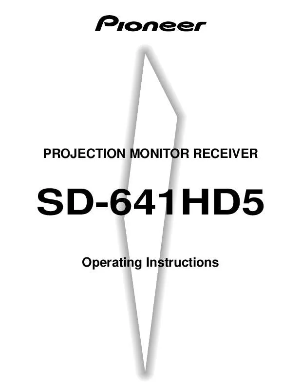 Mode d'emploi PIONEER SD-641HD5
