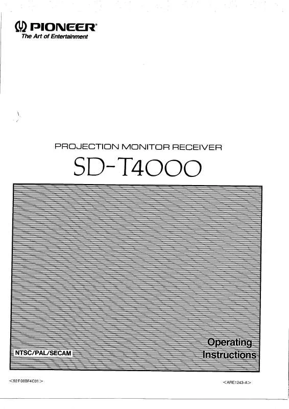 Mode d'emploi PIONEER SD-T4000