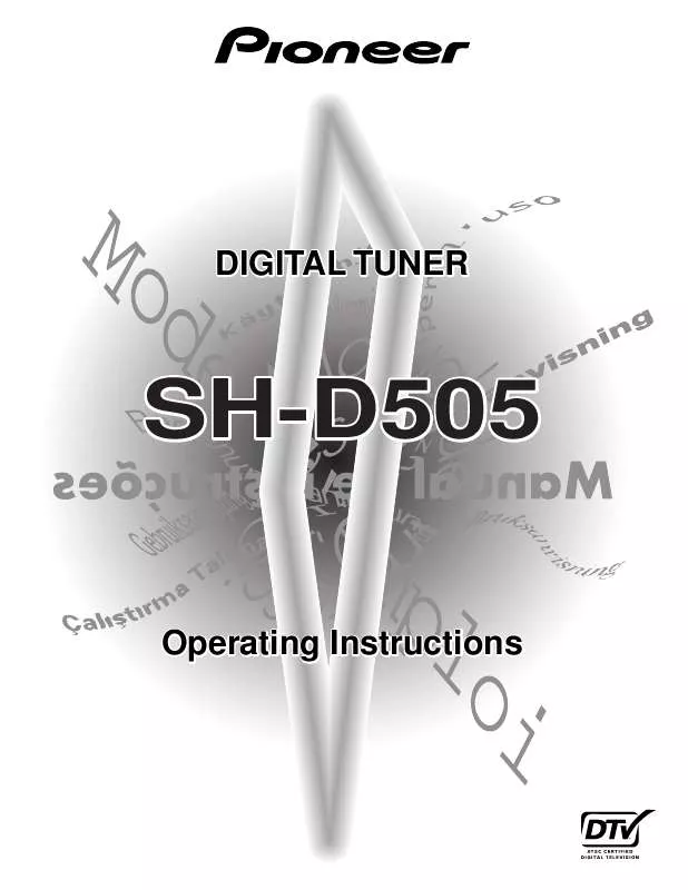 Mode d'emploi PIONEER SH-D505