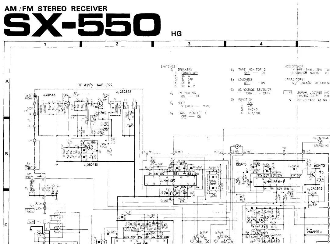 Mode d'emploi PIONEER SX-550